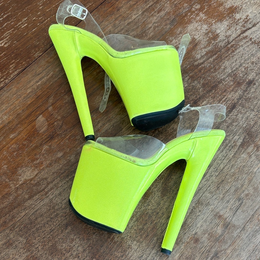 Hella Heels Glitterati Neon Sparkle 8in!